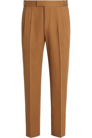 Ermenegildo Zegna Pleated cotton-wool trousers