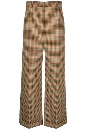 Kenzo Checked wide-leg trousers
