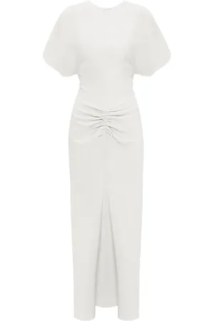 Victoria Beckham Gathered-waist flared dress