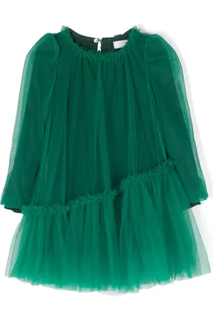 MONNALISA Long-sleeved tulle dress