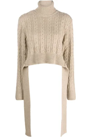 Maison Margiela Cable-knit high-neck jumper