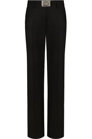 Dolce & Gabbana Logo-plaque straight-leg trousers
