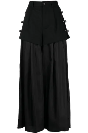 Gothic Colorblock Layered High Waisted Wide Leg Casual Pants – Rgothic