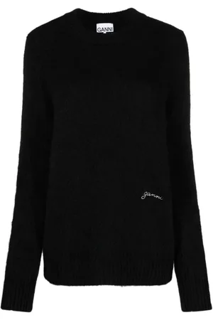 Ganni Crew-neck alpaca wool-blend jumper