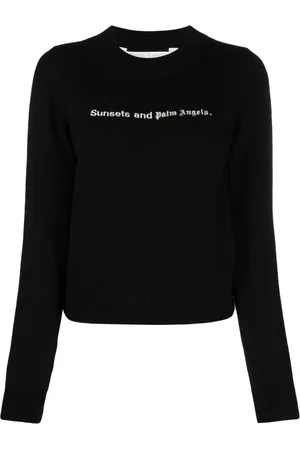 Palm Angels Sunsets-embroidered merino-blend jumper
