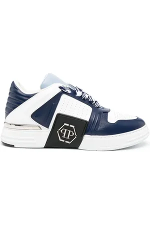 Patent Leather & Velvet Lo-Top Sneakers Hexagon