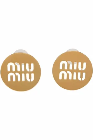 Miu Miu Miu logo earrings