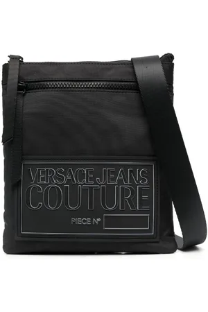 VERSACE Logo-patch zip-fastening shoulder bag