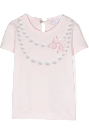 MONNALISA Necklace-print cotton T-Shirt