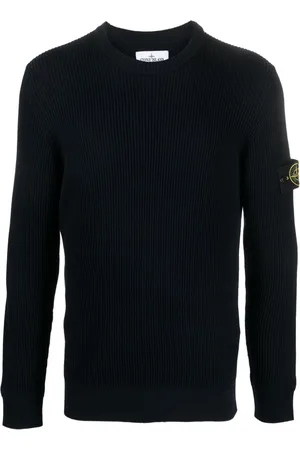 Stone Island Compass-motif ribbed-knit jumper