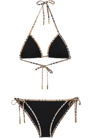 Burberry Vintage Check-trim triangle bikini