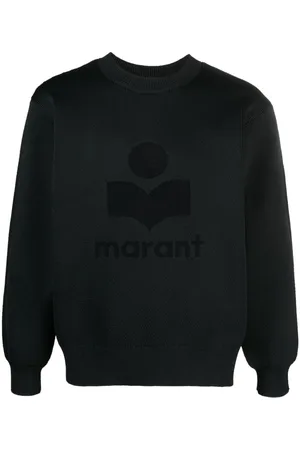 Isabel Marant Ribbed-knit intarsia-logo sweater