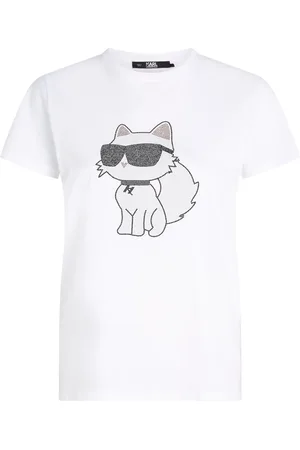 Karl Lagerfeld Ikon 2.0 Choupette rhinestone-embellished T-shirt