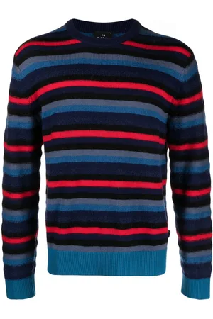 Paul Smith Crew-neck stripe-pattern jumper