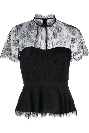 Simkhai Lace-embellished corset top