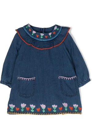 Stella McCartney Motif-embroidered denim dress