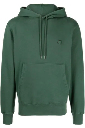 Maison Kitsuné Logo-patch cotton hoodie