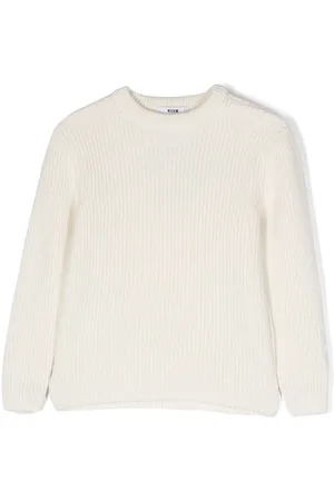 Msgm Logo intarsia-knit jumper