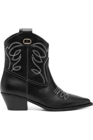Twin-Set 50mm leather Texas boots