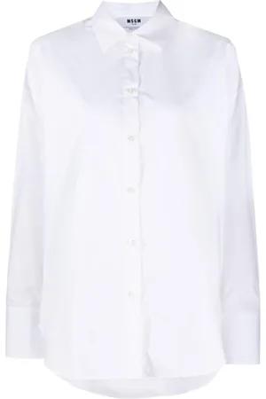 Msgm Embroidered-logo cotton shirt
