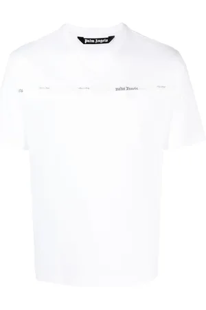 Palm Angels Logo-stripe crew-neck T-shirt