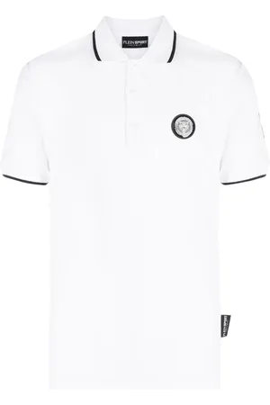 Philipp Plein SS logo-patch cotton polo shirt