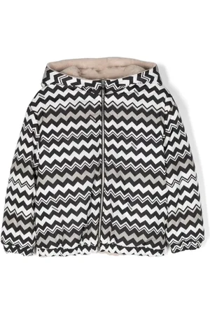 Missoni Zigzag-pattern hooded bomber jacket