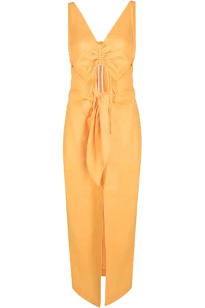 Nanushka Draped linen midi dress