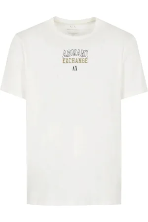 ARMANI EXCHANGE MILANO DUBAI T-SHIRT Man Black Gold Logo