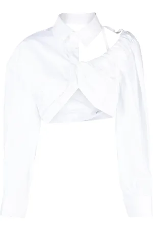 Jacquemus La Galliga asymmetric cropped shirt