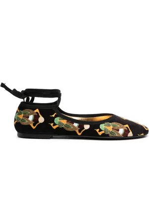La DoubleJ Winter velvet ballerina shoes