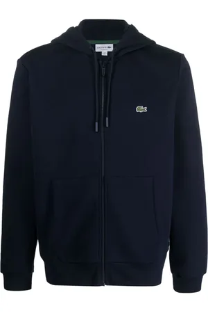Lacoste Logo-embroidered zip-up hoodie