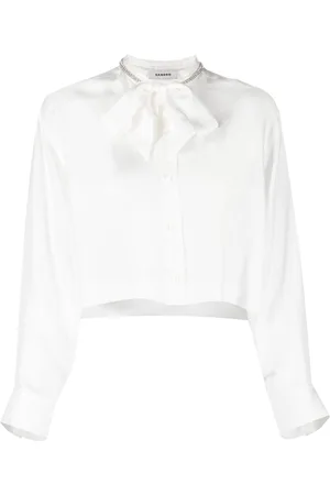 Sandro Pussy-bow collar silk blouse