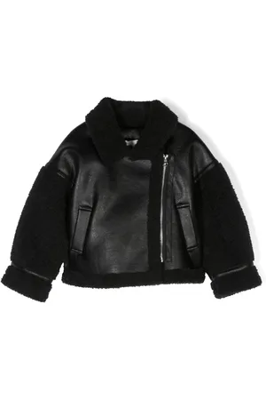 Faux leather & teddy jacket - Monnalisa - Girls