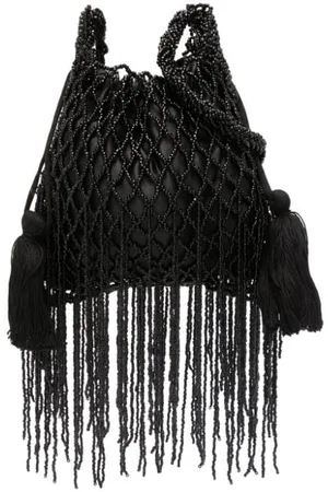 Embellished Leather Fringe Bag