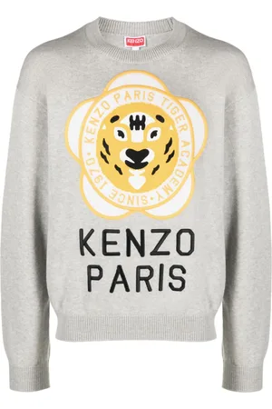 Kenzo Logo-patch wool-cotton sweatshirt