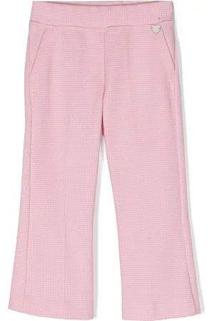 MONNALISA Houndstooth-pattern flared trousers