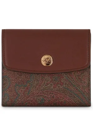 Etro Paisley-jacquard leather wallet