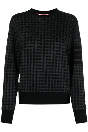 Thom Browne 4-Bar stripe checked sweatshirt