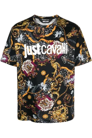 Roberto Cavalli Graphic-print cotton T-shirt