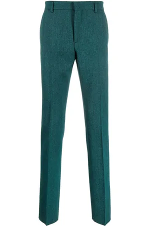 VERSACE Wool-blend slim-leg trousers