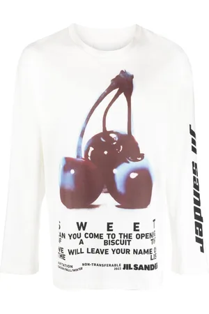 Jil Sander Cherry-print cotton T-shirt