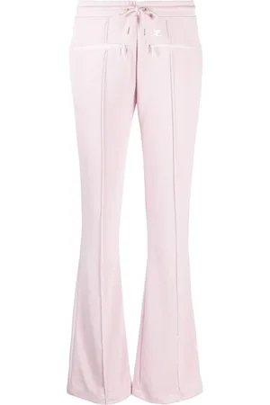 Courrèges Logo-patch flared trousers