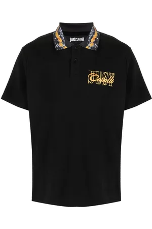 Roberto Cavalli Logo-print cotton polo shirt
