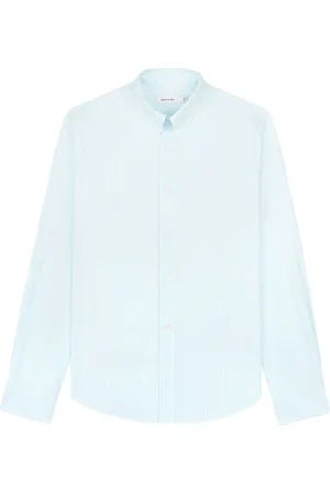 Sporty & Rich Oxford logo-embroidered cotton shirt