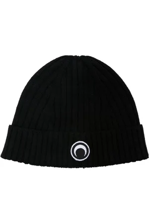 Marine Serre Crescent Moon ribbed wool beanie