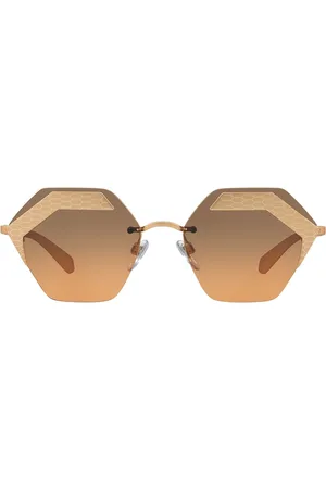 BVLGARI Serpenti round-frame printed metal sunglasses (£320) via Polyvore  featuring accessori… | Round metal sunglasses, Metal frame glasses, Round  frame sunglasses