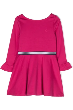 Ralph Lauren Logo-embroidered striped dress