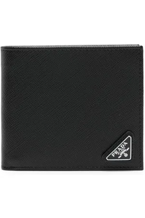 Prada Saffiano Leather Bi-fold Wallet in White for Men