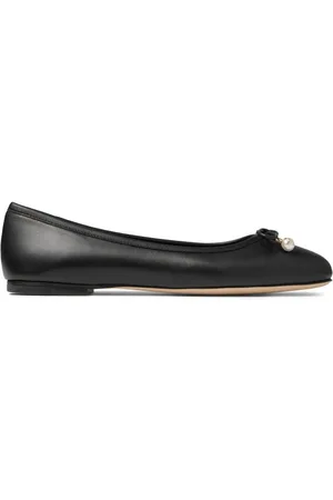 Jimmy Choo Love tulle-trimmed ballerina shoes - Black